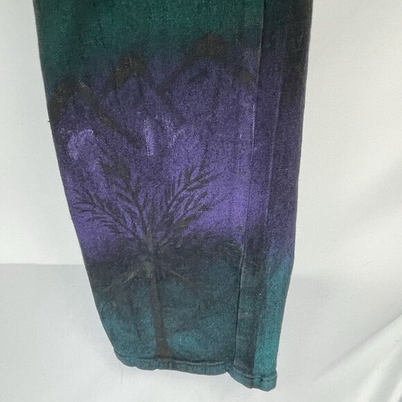 Damati Men's Black Slim Distressed Jeans with custom painting 36x32 - Picture 8 of 9